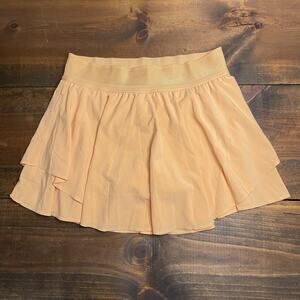 Lululemon Court Rival High Rise Skirt Summer Glow Peach Skort Orange Women's 6